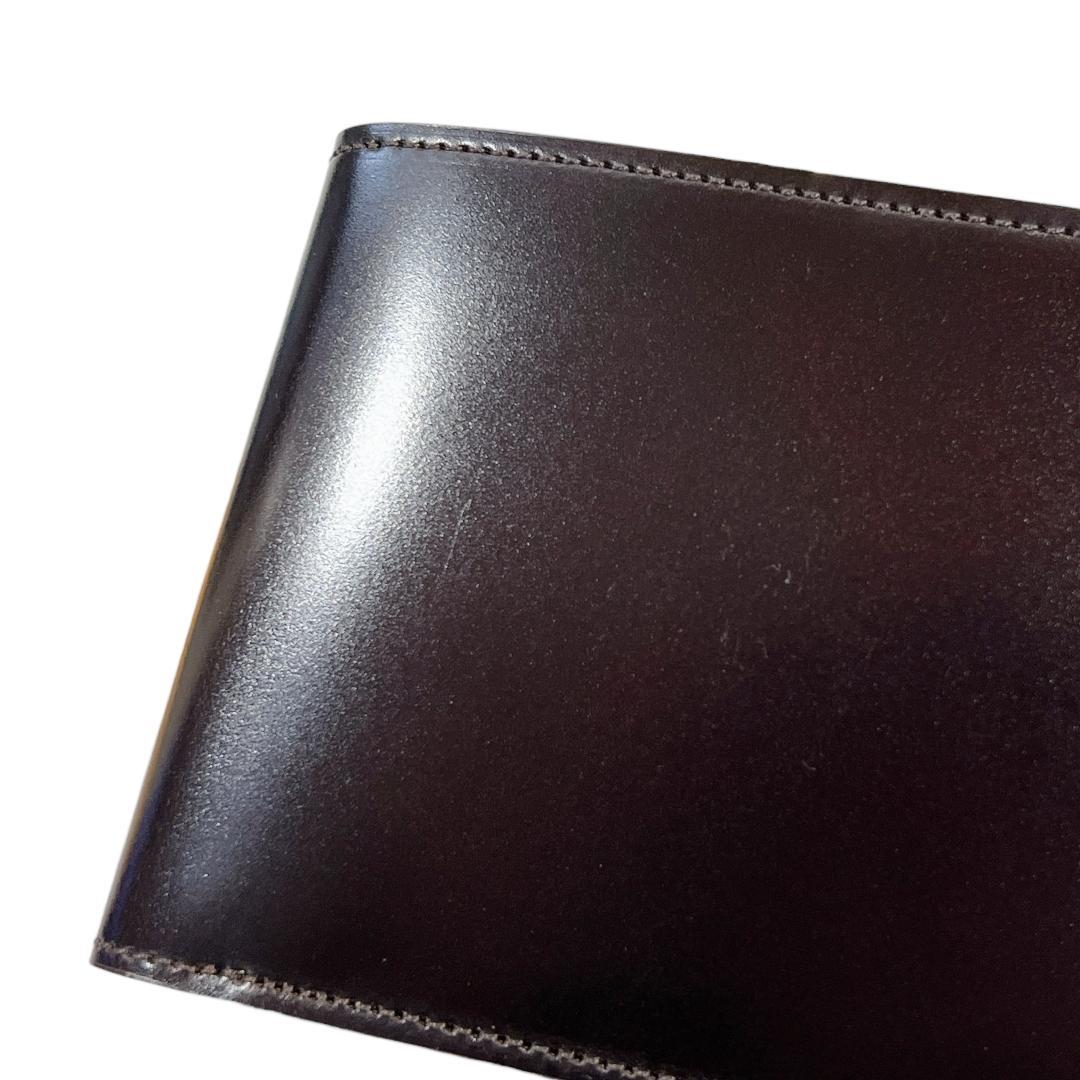 ALDEN代理店◆KTルイストン コードバン 財布 小銭入れ付き バーガンディ