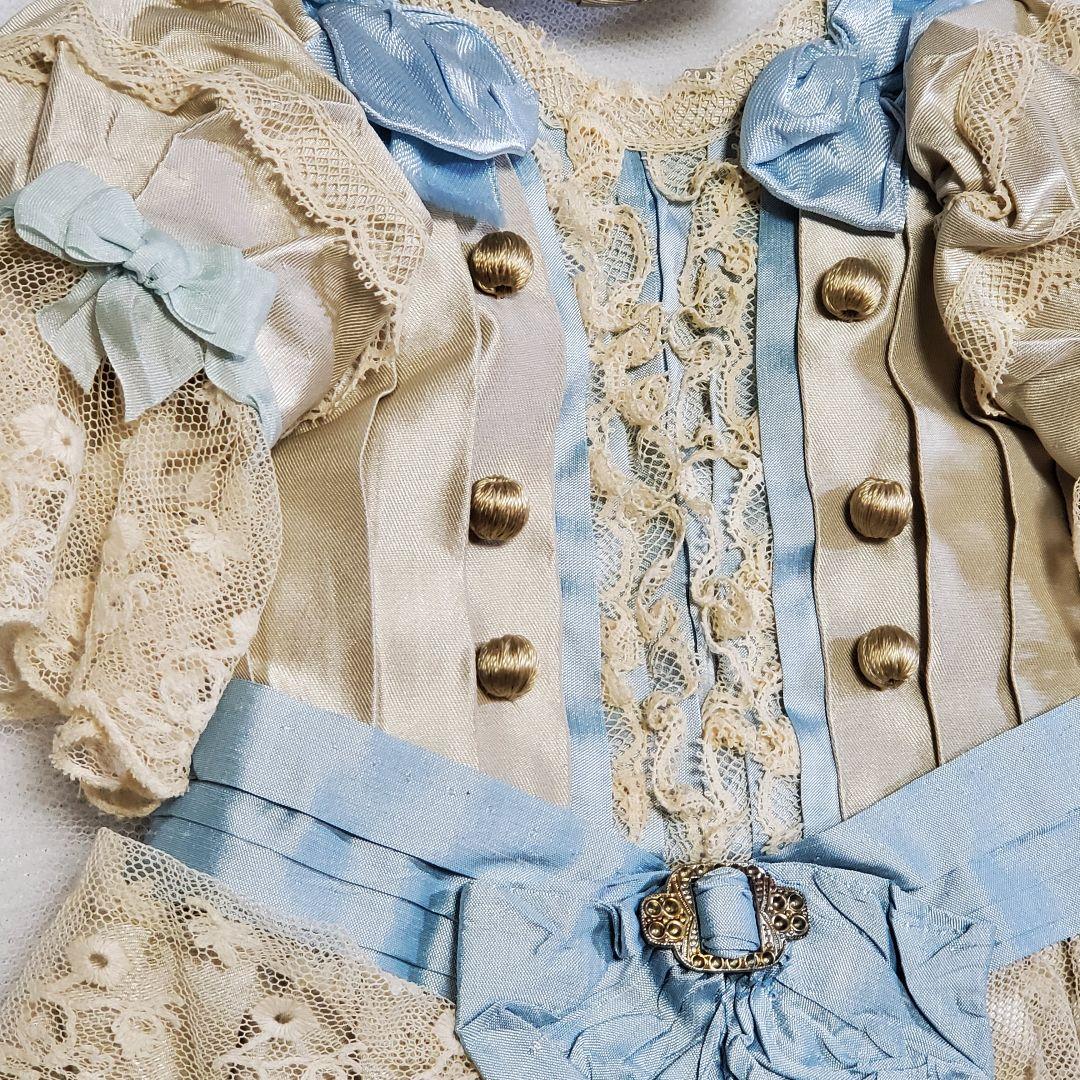 美しいハンドメイド・ドレス★ジュモー等ビスクドール、アンティークドールに