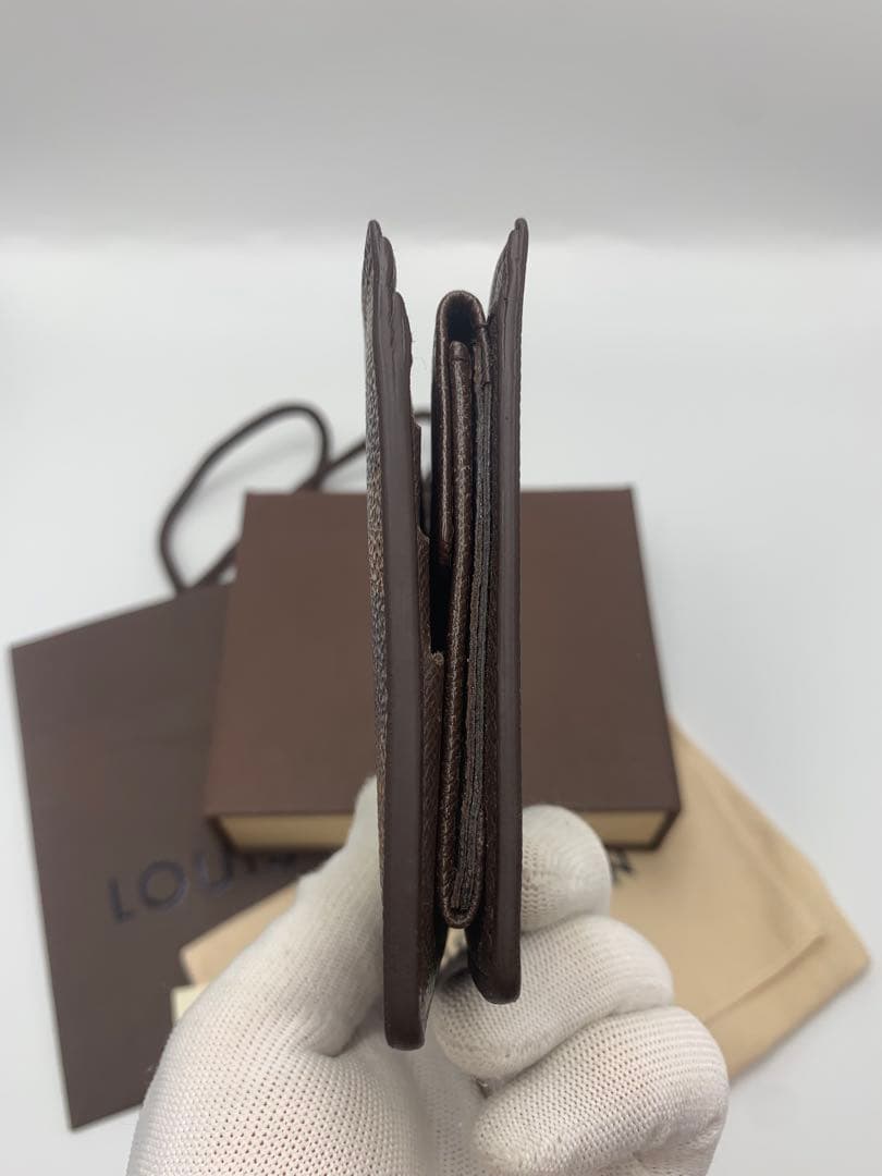 【美品】LOUISVUITTON ヴィトン　ダミエ　マルコ　二つ折り財布
