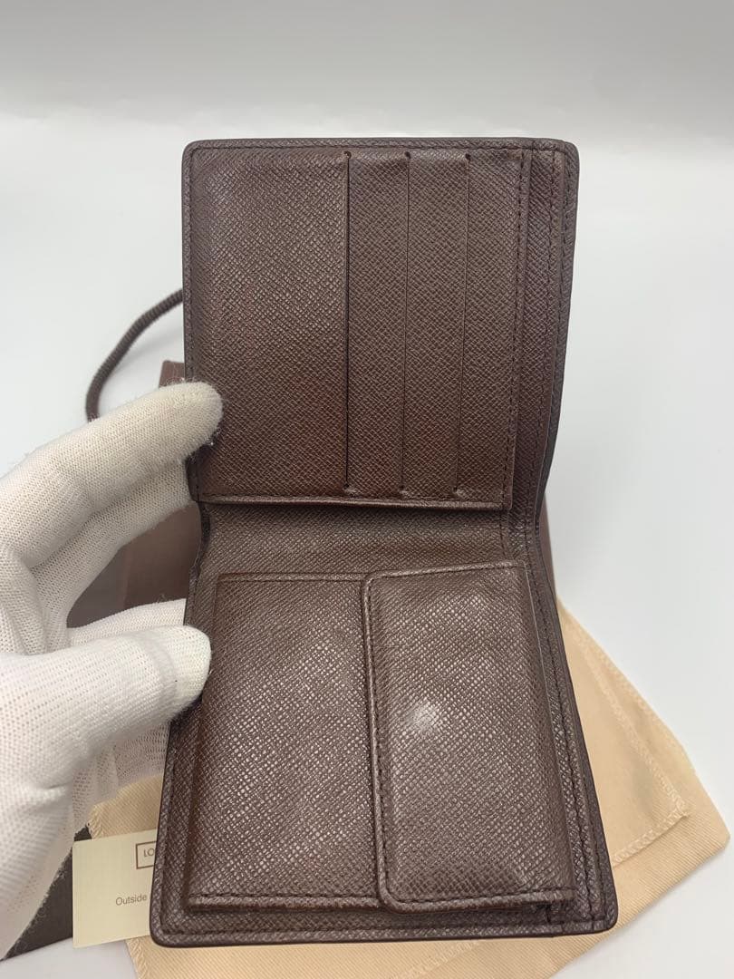 【美品】LOUISVUITTON ヴィトン　ダミエ　マルコ　二つ折り財布