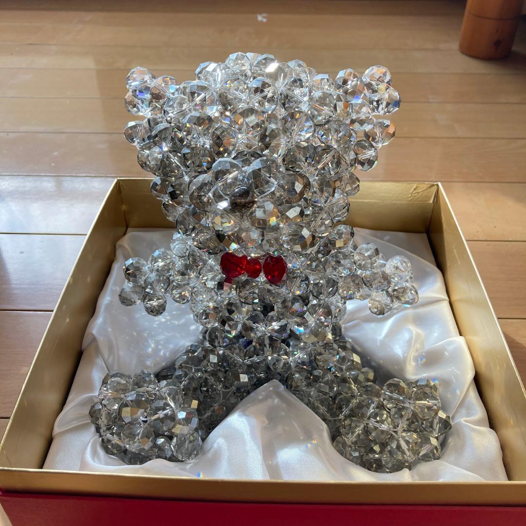 クリスタルガラス クマの置物