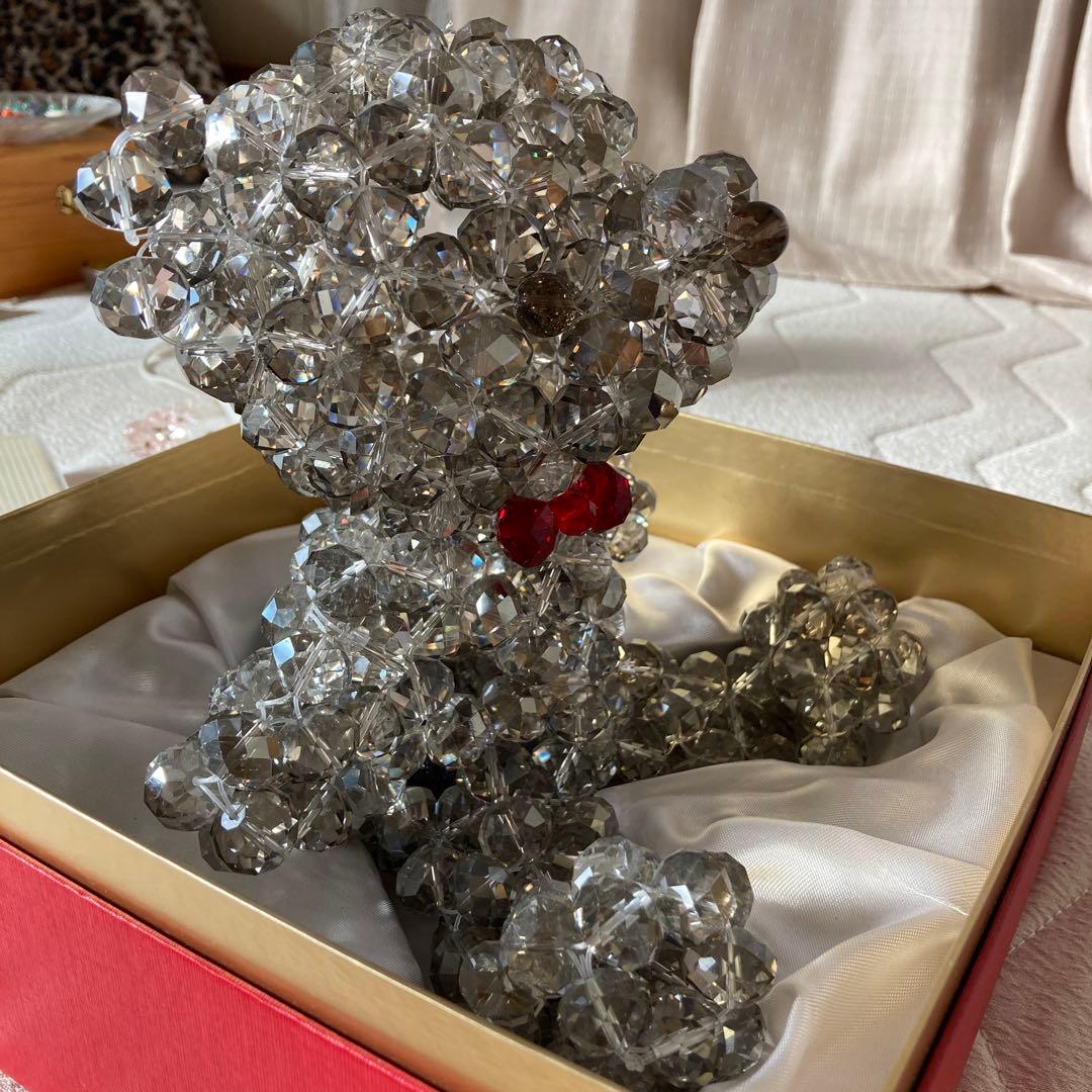 クリスタルガラス クマの置物