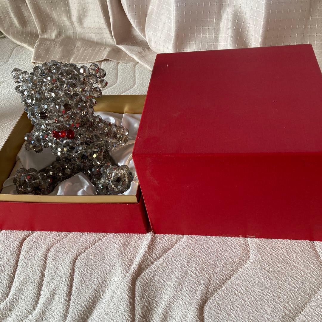 クリスタルガラス クマの置物