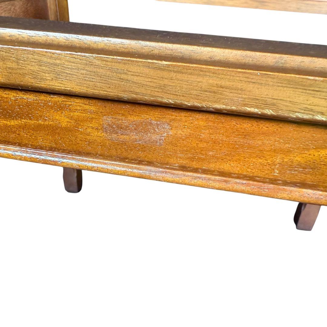 HR904 マルニ木工　ネストテーブル　ガラストップ　サイドテーブル