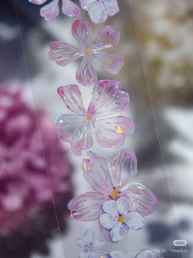 时间格子《樱落》海外マスキングテープ　マステ 【2387】