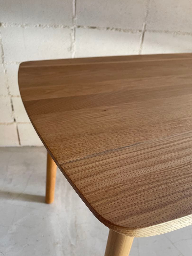 美品　unico SOLK ソルク ダイニングテーブル　オーク無垢　ラタン棚板