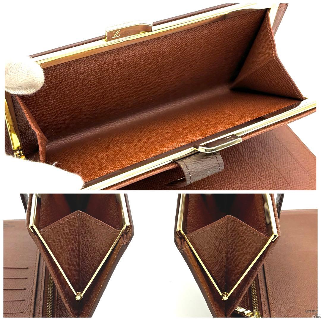 ルイヴィトン モノグラム コンチネンタルクラッチ がま口 長財布 二つ折り