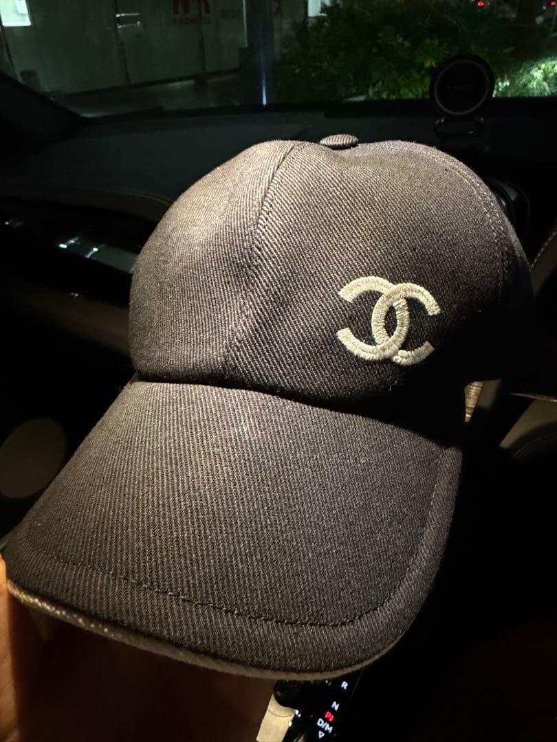 CHANEL ネイビー ベースボールキャップ