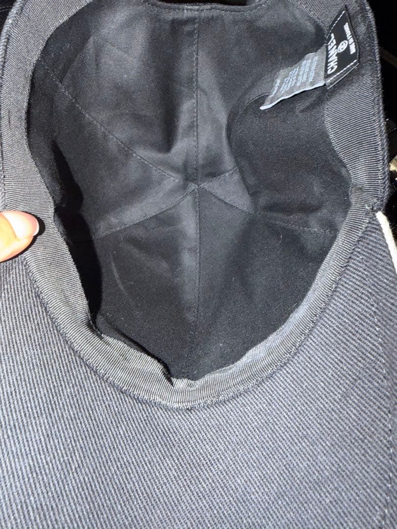 CHANEL ネイビー ベースボールキャップ