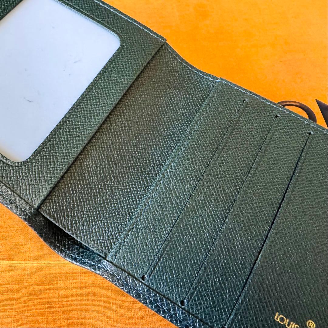 LOUIS VUITTON タイガ ポルトビエ カルトブルー 折り財布 外観極美
