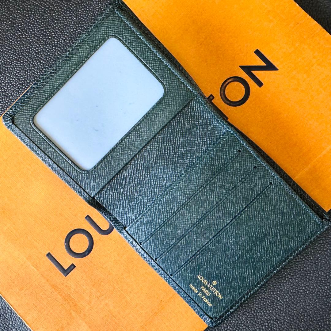 LOUIS VUITTON タイガ ポルトビエ カルトブルー 折り財布 外観極美