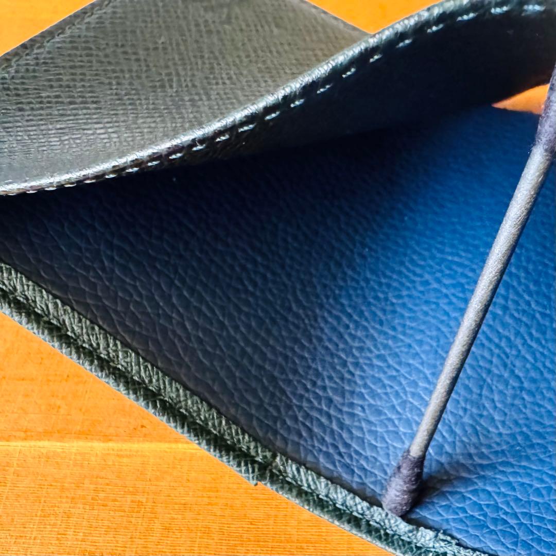 LOUIS VUITTON タイガ ポルトビエ カルトブルー 折り財布 外観極美