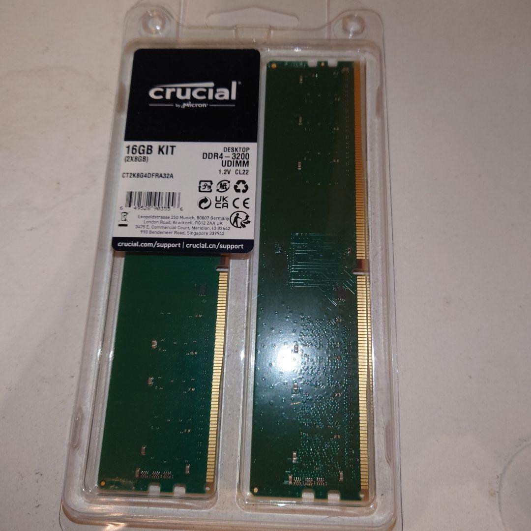 Crucial 16GB DDR4 3200MHz メモリー 16GB