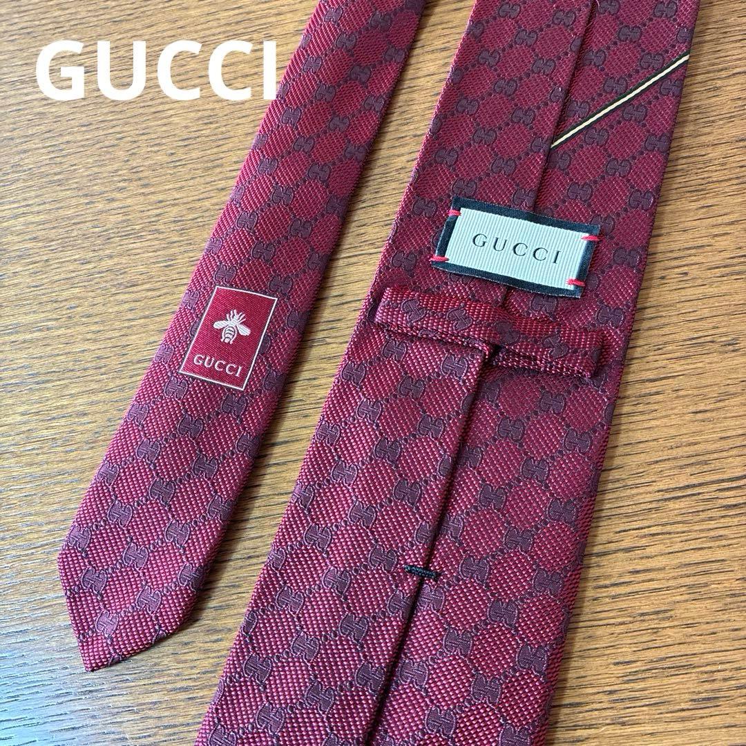 【美品】GUCCI グッチ ネクタイ GG柄