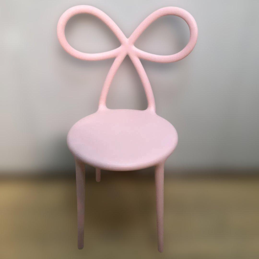 送料無料 Qeeboo リボンチェア ピンク フランフラン 88285
