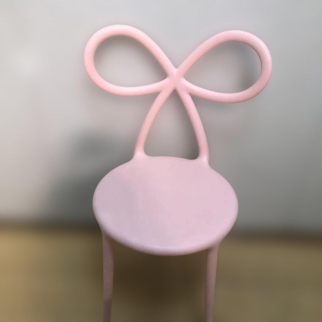 送料無料 Qeeboo リボンチェア ピンク フランフラン 88285