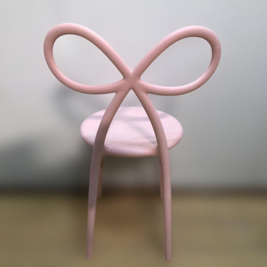 送料無料 Qeeboo リボンチェア ピンク フランフラン 88285