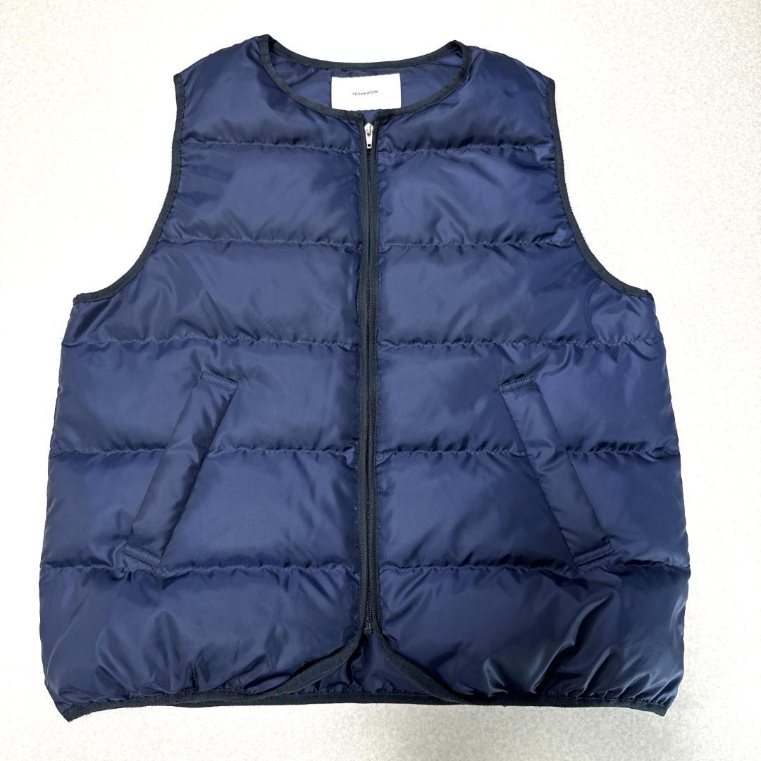 未使用級⭐️フレームワーク FRAMeWORK ダウンベスト ネイビー F