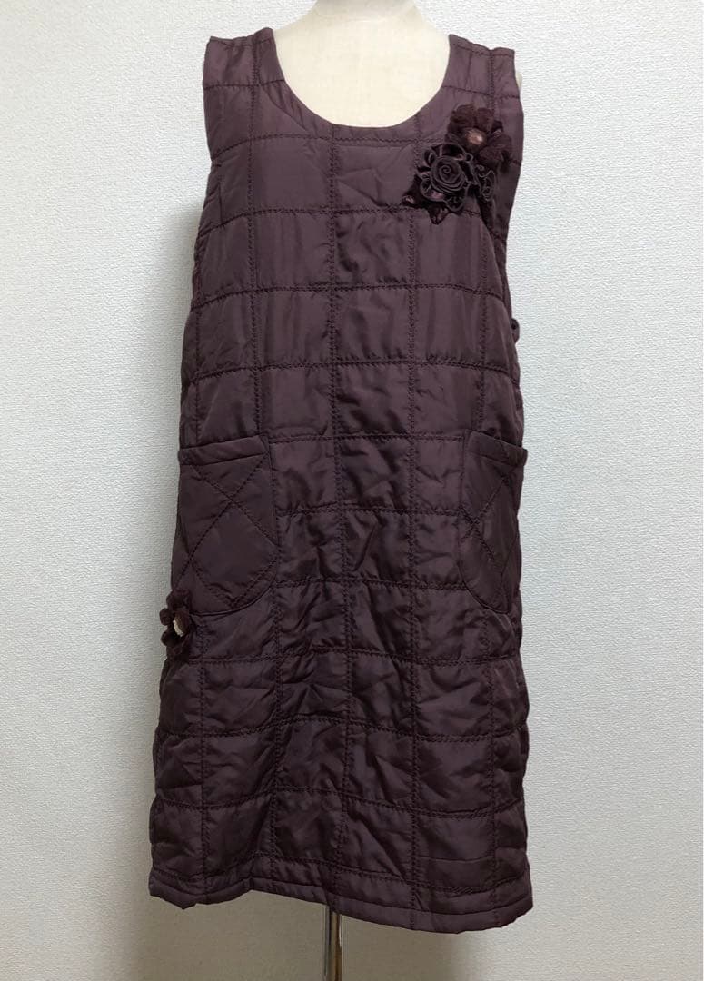 お花モチーフ キルティング エプロン エプロンワンピース