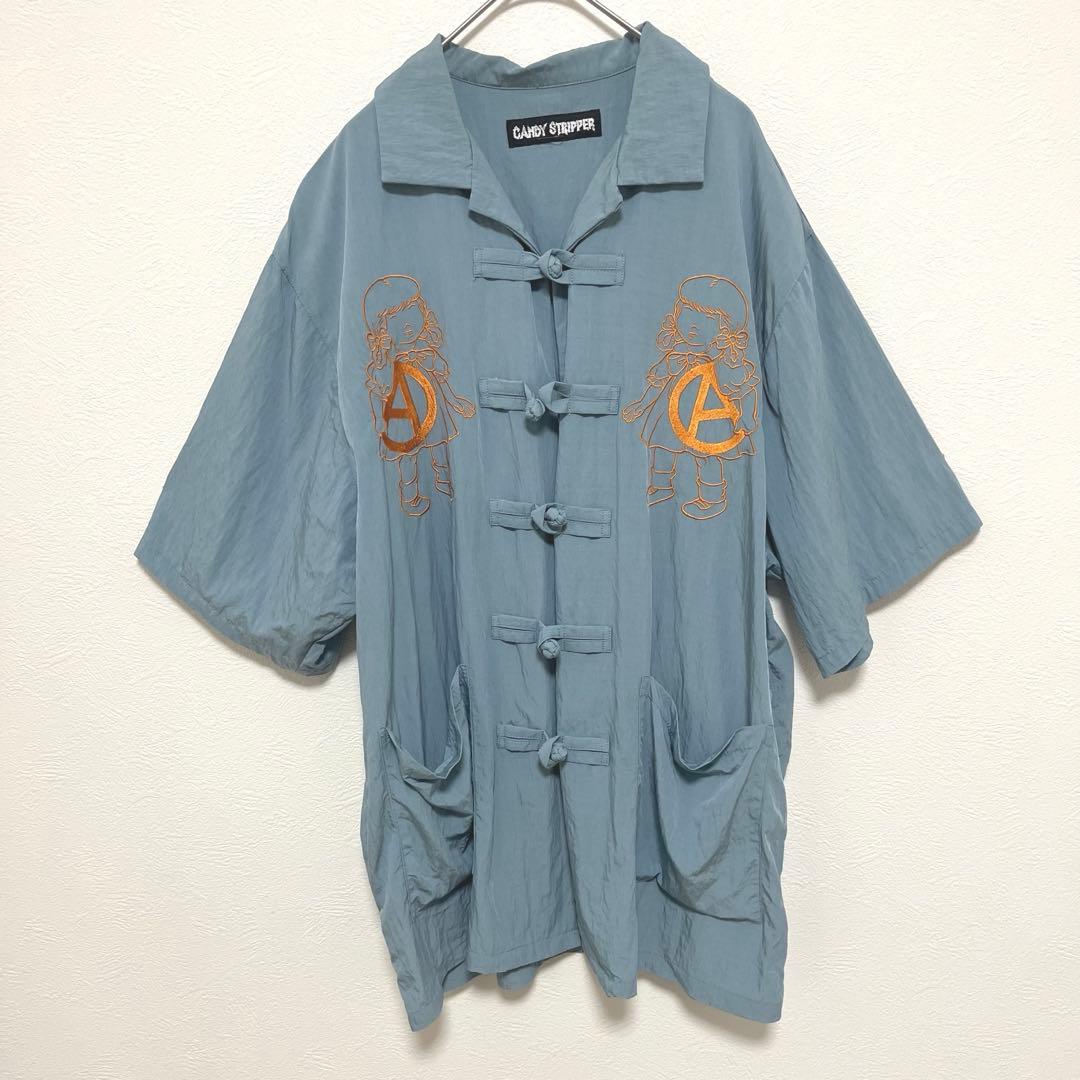 Candy stripper キャンディストリッパー チャイナブラウス 半袖