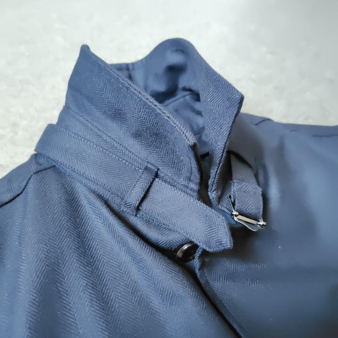 新品★メンズビギ ステンカラーコート ライナー付き 濃紺 ネイビー XL 4