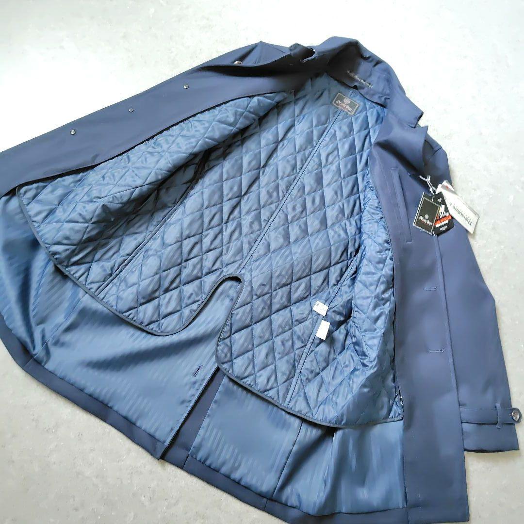 新品★メンズビギ ステンカラーコート ライナー付き 濃紺 ネイビー XL 4