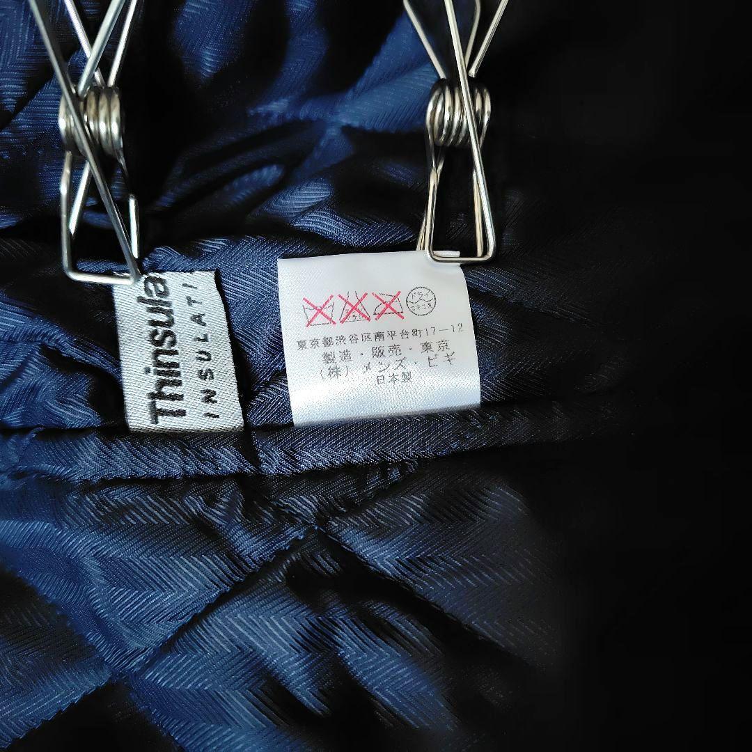 新品★メンズビギ ステンカラーコート ライナー付き 濃紺 ネイビー XL 4