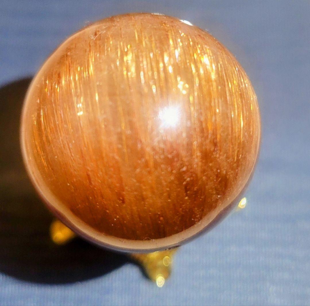 ☆高級☆大玉タイチンキャッツゴールドルチルクォーツ28㎜ スフィア☆②