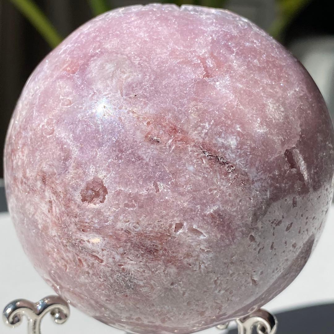 【 天然石 ピンクアメジスト クォーツ スフィア 約68ミリ 】