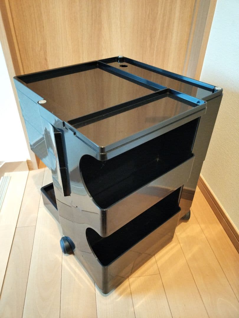 ボビーワゴン　2段　黒　BIEFFEPLAST PADOVA社製