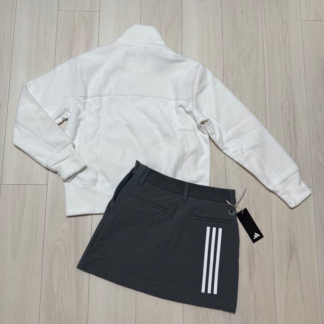新品 アディダス セットアップ フリース ジャケット 裏起毛 スカート 秋冬