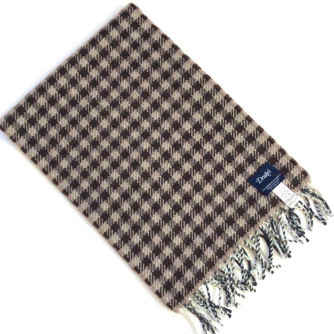 【新品】Drake's × BEAMS F チェック柄マフラー ストール西口修平