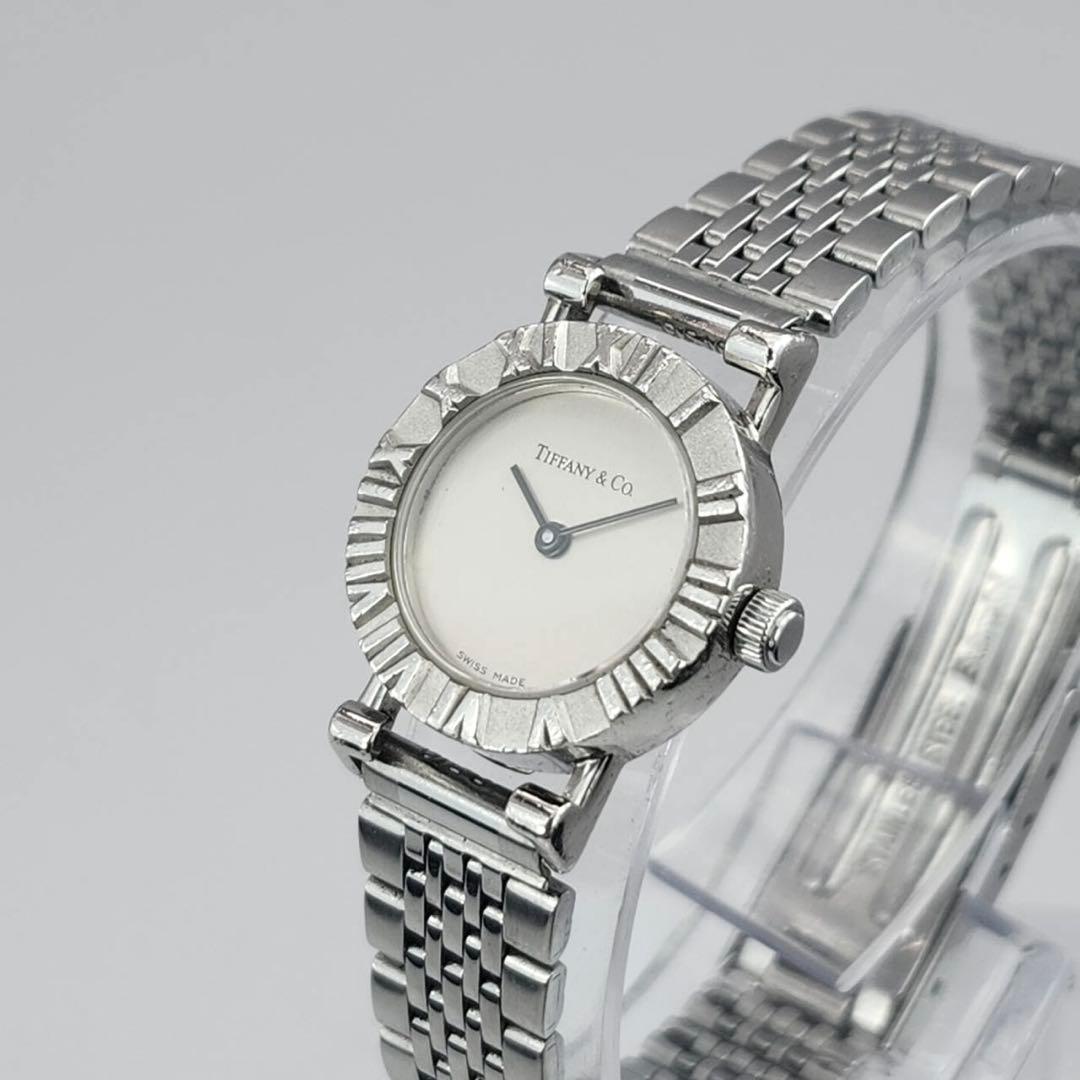 ティファニー　アトラス　腕時計　レディース　クォーツ　ホワイト文字盤　ローマン