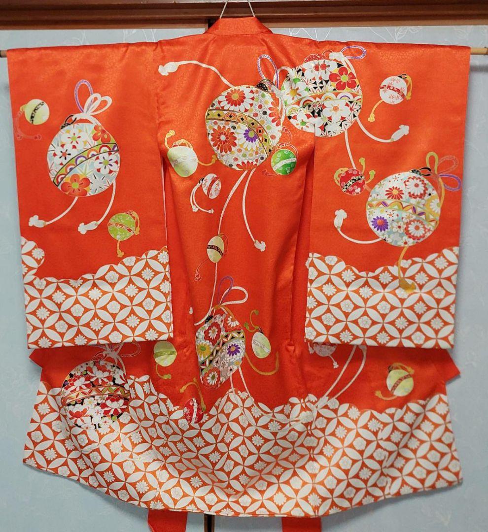 NA124アンティーク子供着物正絹七五三着丈100センチ裄丈46センチ綺麗美品