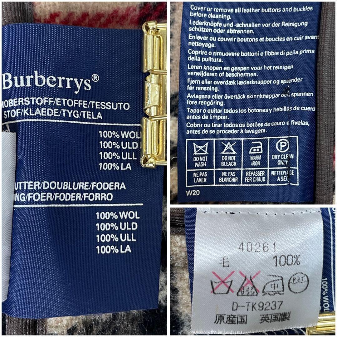 専用【美品】バーバリーズ ダッフルコート ノバチェック ウール キャメル XL