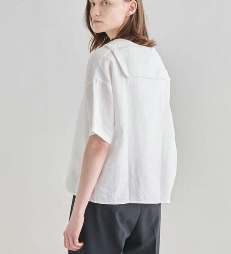 美品 オーシバル ORCIVAL リネン セーラーカラー 半袖 シャツ