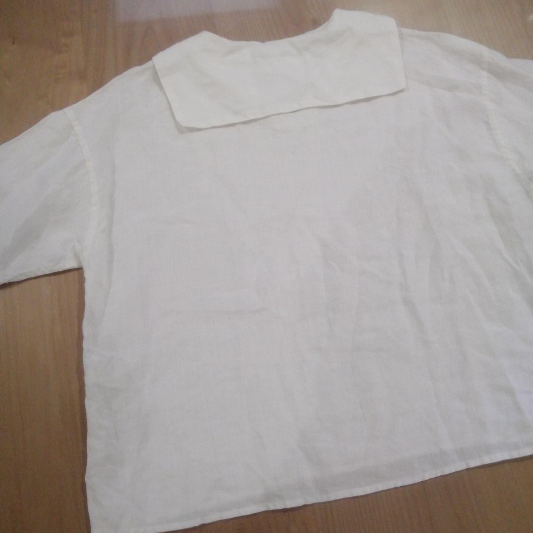 美品 オーシバル ORCIVAL リネン セーラーカラー 半袖 シャツ