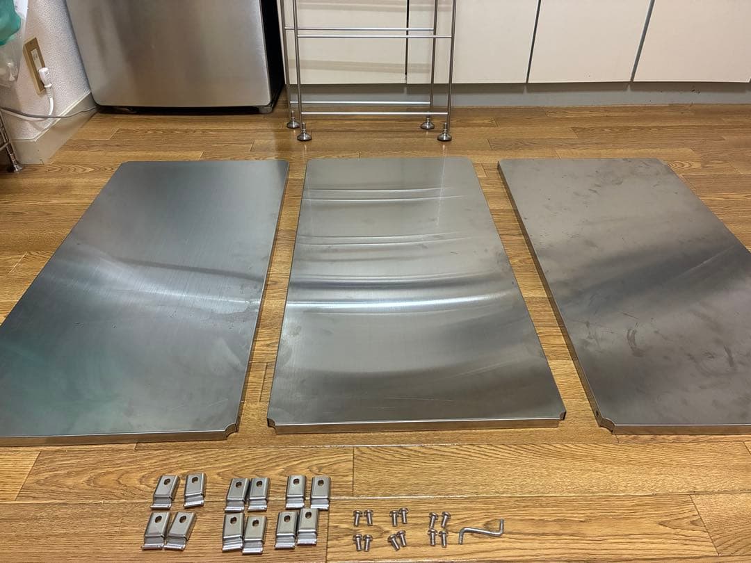 ステンレスユニットシェルフ　ステンレス棚セット　ワイド　小　無印良品