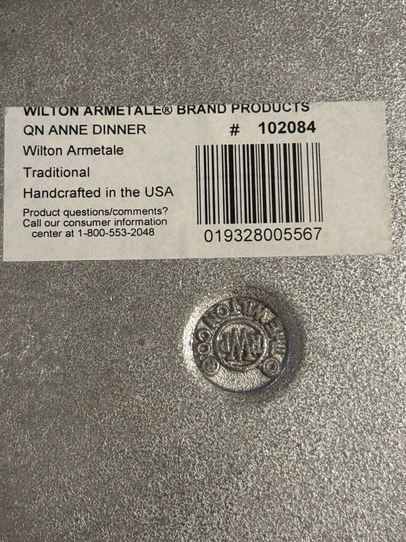 Wilton Arle 皿ピューター花リムアメリカンビンテージ　シルバー