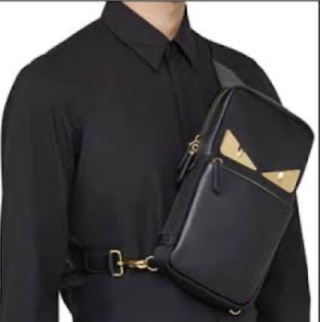 フェンディ バッグ ボディバッグ ベルトバッグ メンズ ブラックナイロン