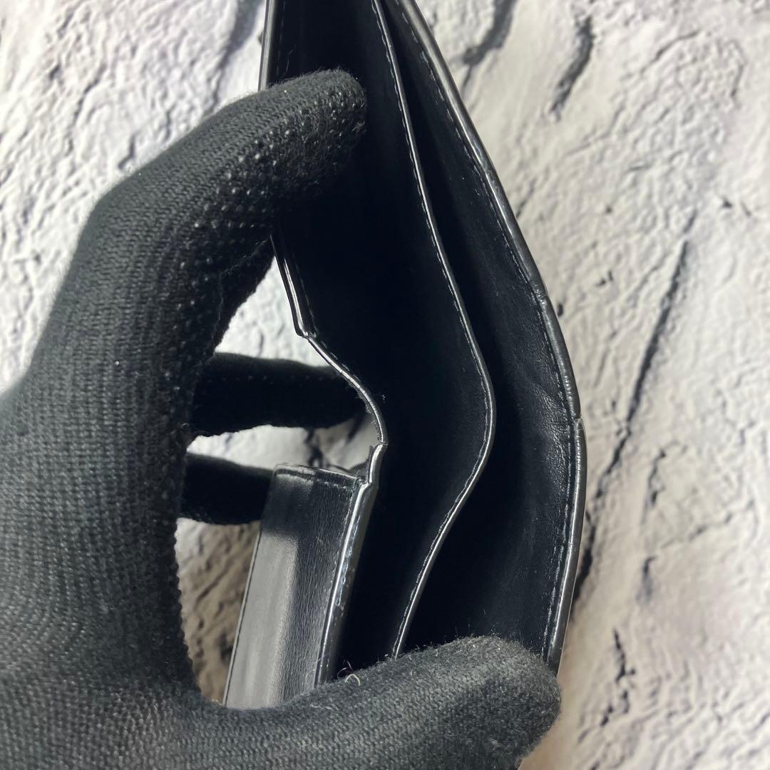 ボッテガヴェネタ✨近年 RFID搭載 マキシイントレチャート 本革 折り財布 黒