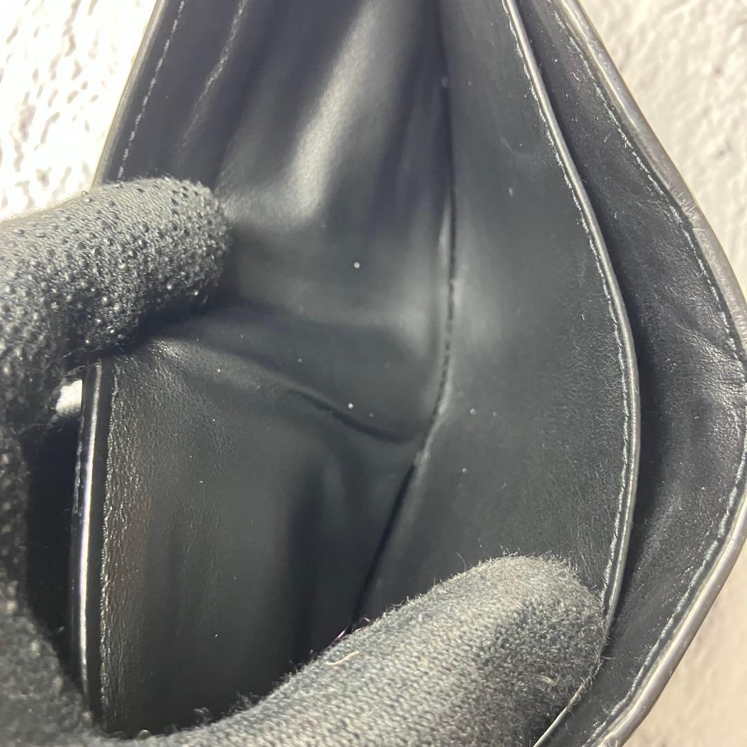 ボッテガヴェネタ✨近年 RFID搭載 マキシイントレチャート 本革 折り財布 黒