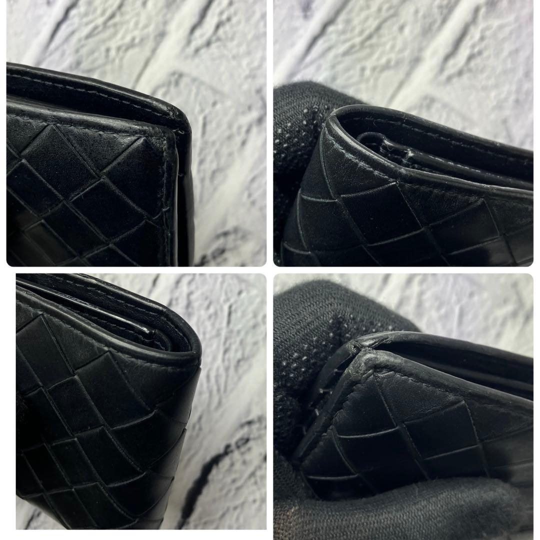 ボッテガヴェネタ✨近年 RFID搭載 マキシイントレチャート 本革 折り財布 黒