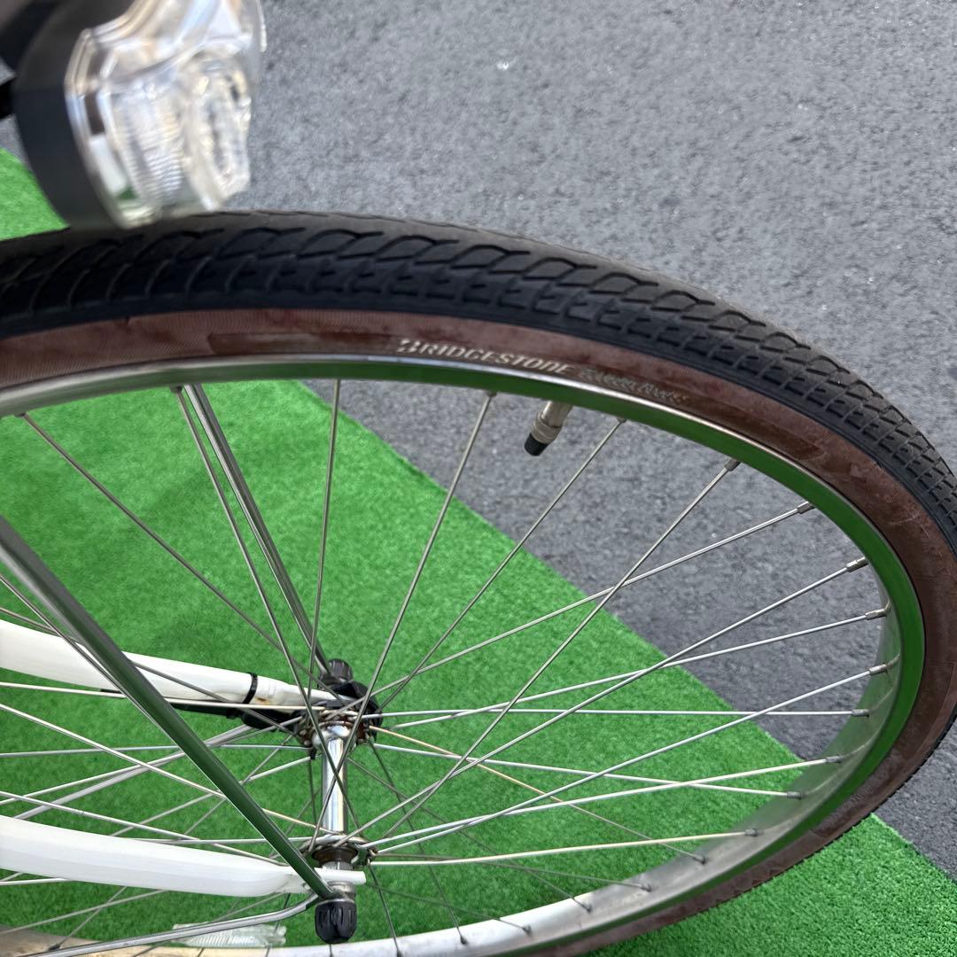 充電器無し電動アシスト自転車26インチ ホワイト