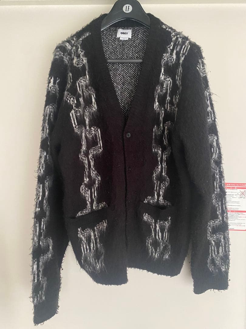 山田涼介着用　OBEY カーディガン XL ブラック