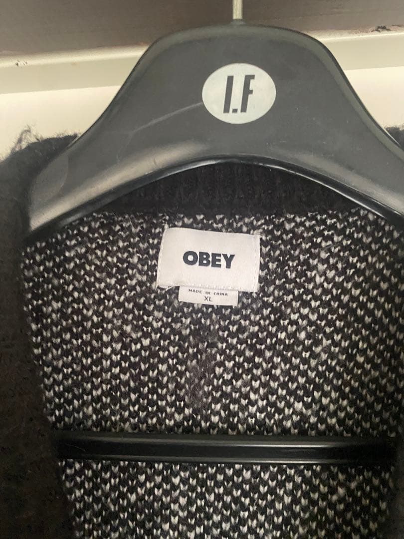 山田涼介着用　OBEY カーディガン XL ブラック