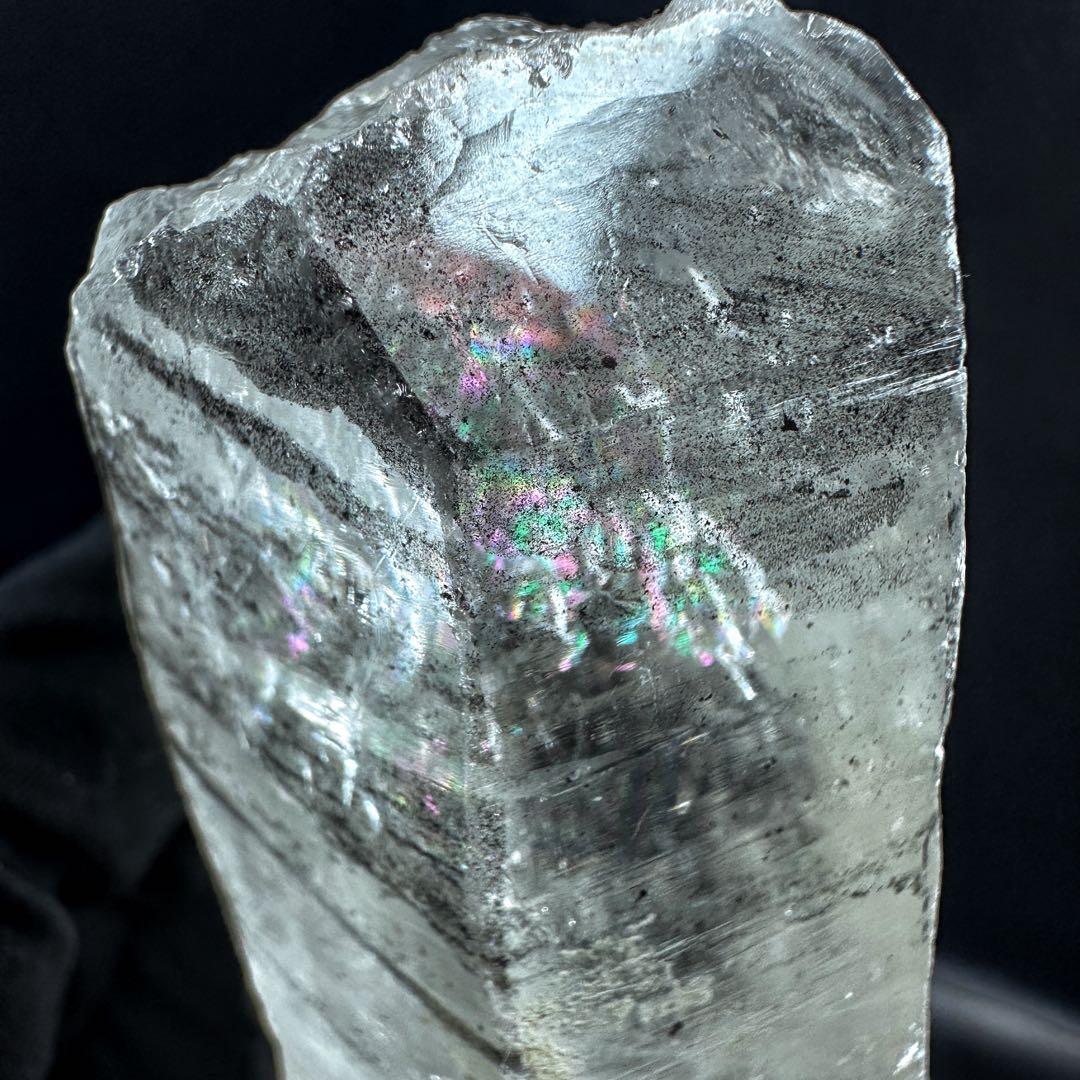 爆アレ❗️虹☆ブラックガーデンクォーツポイント ヒマラヤ水晶共生超パワーA1232