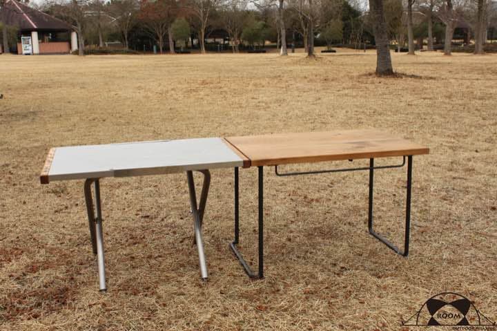 折りたたみウッドソロキャンプテーブル「あと１点で終了」