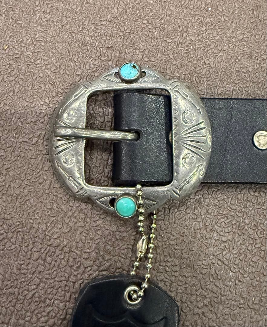 希少HTC ターコイズスタッズベルト(34インチ)