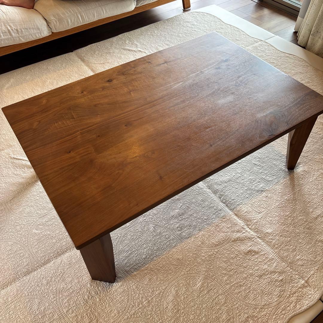 無垢材　ウォールナット　ローテーブル ちゃぶ台